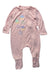 A Pink Onesies from Not Too Big  in size 3-6M for girl. (Front View)