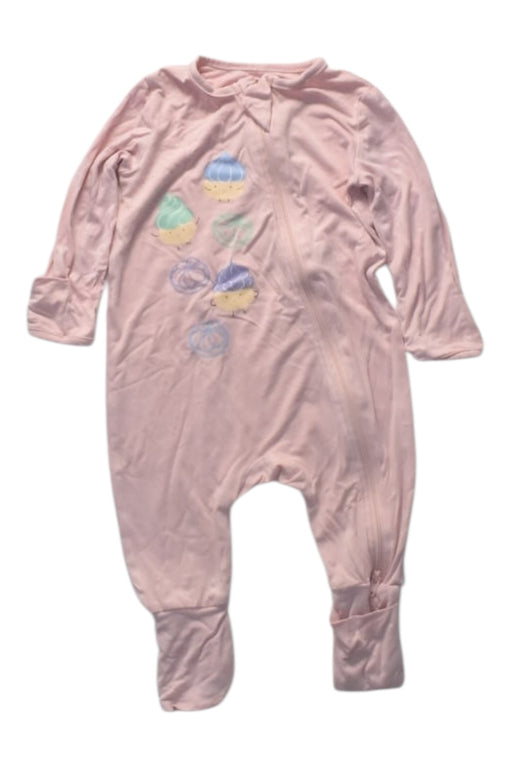 A Pink Onesies from Not Too Big  in size 3-6M for girl. (Front View)