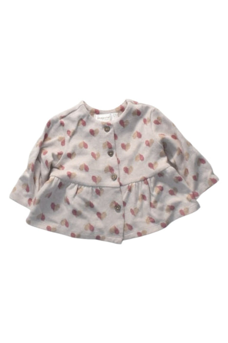 A Beige Long Sleeve Tops from Mayoral in size 0-3M for girl. (Front View)