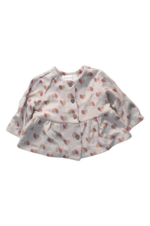A Beige Long Sleeve Tops from Mayoral in size 0-3M for girl. (Front View)