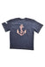 A Navy Short Sleeve T Shirts from IKKS in size 8Y for boy. (Back View)