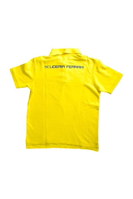 A Yellow Short Sleeve Polos from Ferrari in size 9Y for boy. (Back View)