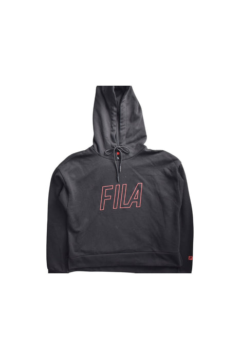 A Black Hooded Sweatshirts from Fila in size 14Y for neutral. (Front View)