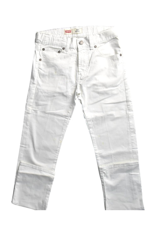 A White Jeans from Levi's in size 13Y for girl. (Front View)