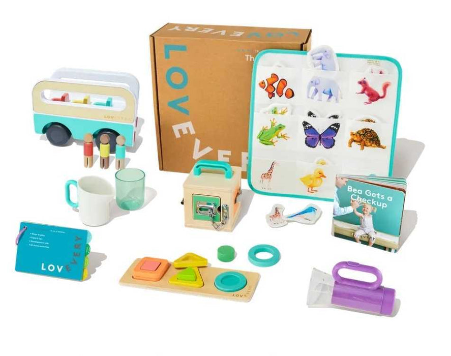A Multicolour Educational Games & Activity Sets from Lovevery in size 18-24M for neutral. (Back View)