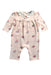 A Pink Long Sleeve Rompers from Janie & Jack in size 0-3M for girl. (Front View)