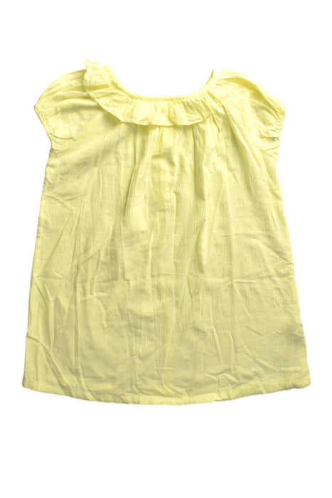 A Yellow Short Sleeve Dresses from Bonton in size 3T for girl. (Front View)