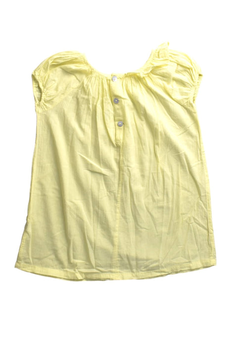 A Yellow Short Sleeve Dresses from Bonton in size 3T for girl. (Back View)