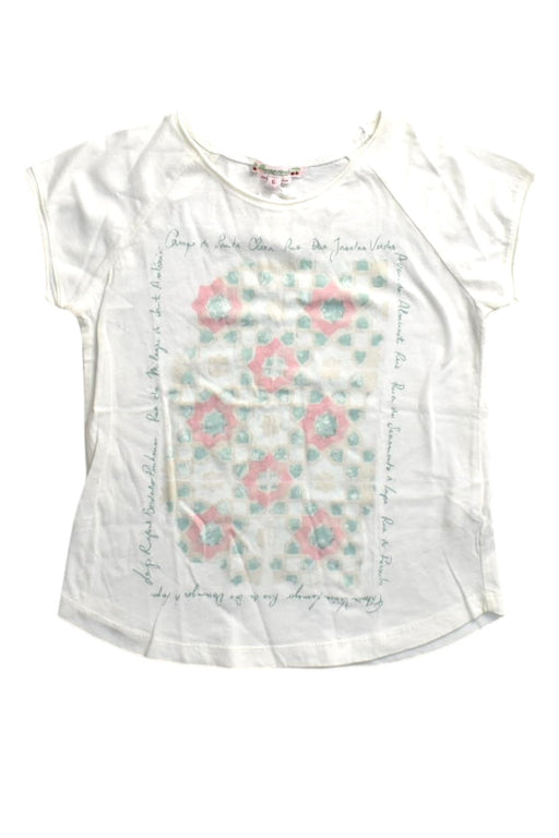 A White Short Sleeve Tops from Bonpoint in size 6T for girl. (Front View)
