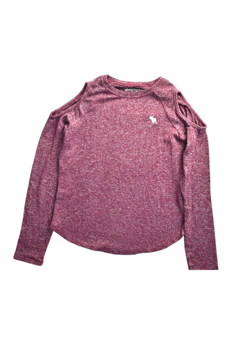 A Burgundy Long Sleeve Tops from Abercrombie  in size 9Y for girl. (Front View)