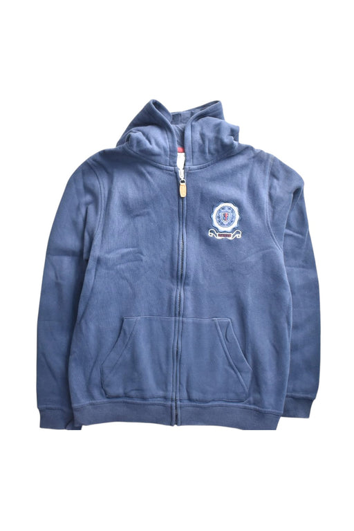 A Blue Hoodie from Cyrillus in size 11Y for neutral. (Front View)