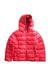 A Red Puffer/Quilted Jackets from United Colors Of Benetton in size 8Y for girl. (Front View)