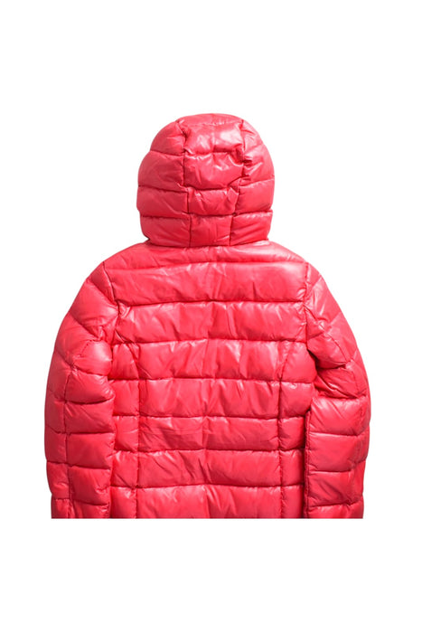 A Red Puffer/Quilted Jackets from United Colors Of Benetton in size 8Y for girl. (Back View)