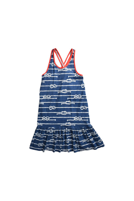 A Blue Sleeveless Dresses from Polo Ralph Lauren in size 6T for girl. (Front View)