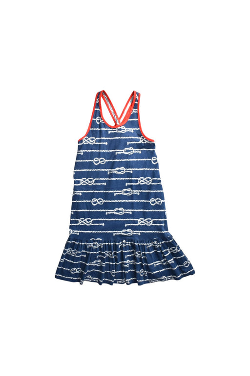 A Blue Sleeveless Dresses from Polo Ralph Lauren in size 6T for girl. (Front View)