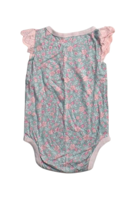 A Pink Sleeveless Bodysuits from Genwoo Kids in size 0-3M for girl. (Back View)