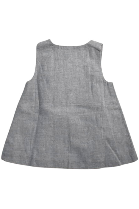 A Grey Sleeveless Dresses from Jacadi in size 3-6M for girl. (Back View)