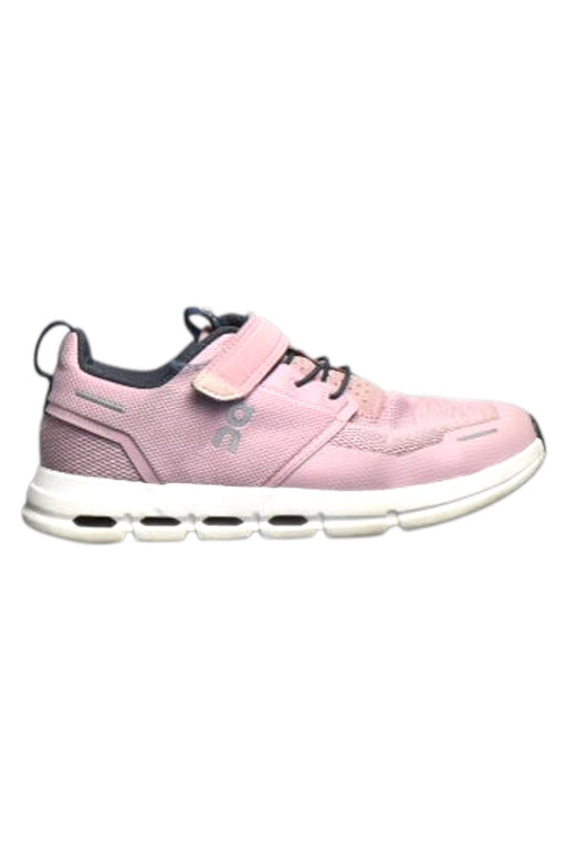 A Pink Sneakers from On  in size 7Y for girl. (Front View)