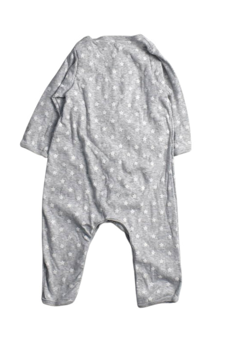 A Grey Onesies from Petit Bateau in size 6-12M for neutral. (Back View)