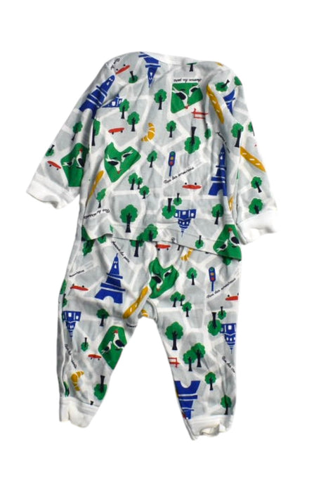 A Multicolour Onesies from Petit Bateau in size 3-6M for boy. (Back View)