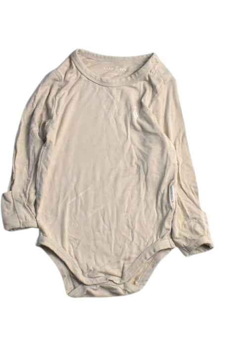 A Beige Long Sleeve Bodysuits from Raph and Remy in size 12-18M for neutral. (Front View)