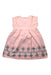 A Pink Sleeveless Dresses from Tea in size 7Y for girl. (Back View)