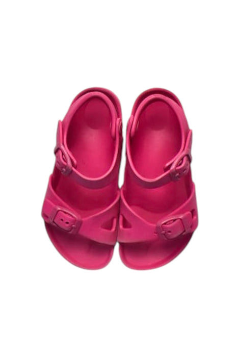 A Pink Sandals from Birkenstock in size 3T for girl. (Back View)
