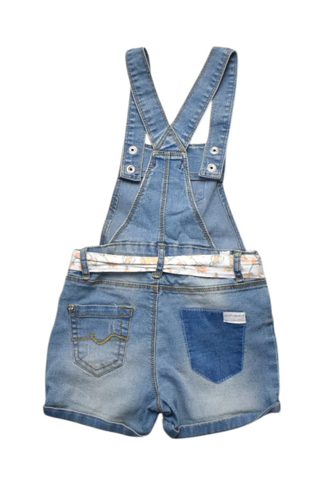 A Blue Overall Shorts from 7 For All Mankind in size 3T for girl. (Back View)