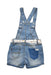 A Blue Overall Shorts from 7 For All Mankind in size 3T for girl. (Back View)