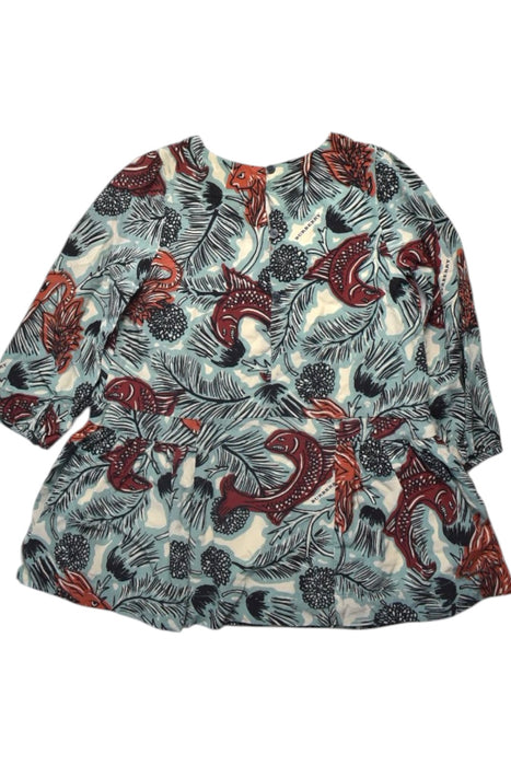 A Multicolour Long Sleeve Dresses from Burberry in size 3T for girl. (Back View)