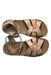 A Peach Sandals from Sun-San in size 7Y for girl. (Back View)