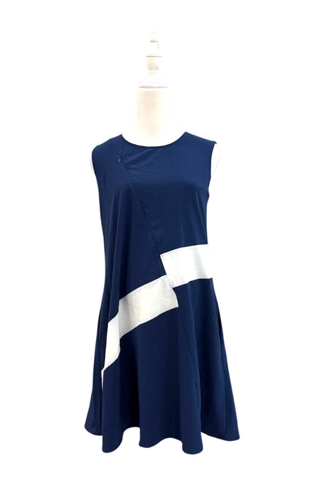 A Navy Sleeveless Dresses from Mothercot in size Maternity-S for maternity. (Back View)