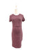 A Burgundy Short Sleeve Dresses from Mothercot in size Maternity-S for maternity. (Back View)