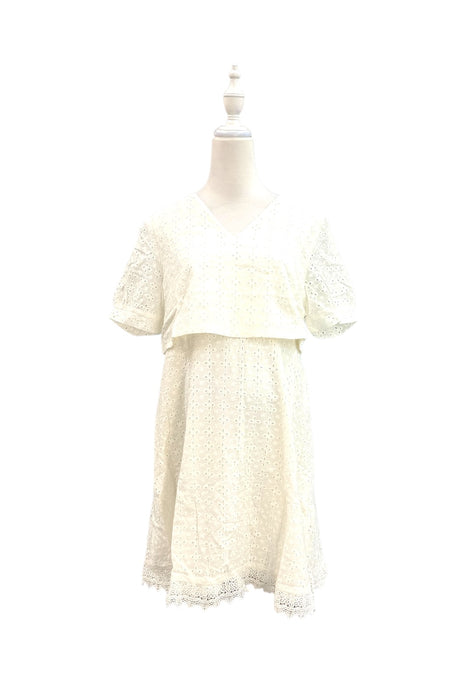A White Short Sleeve Dresses from Jump Eat Cry in size Maternity-S for maternity. (Back View)
