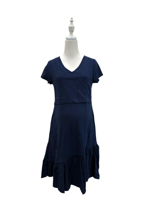A Navy Short Sleeve Dresses from Jump Eat Cry in size Maternity-S for maternity. (Back View)