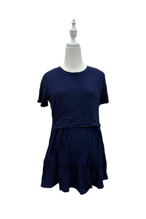 A Navy Short Sleeve Dresses from Jump Eat Cry in size Maternity-S for maternity. (Back View)