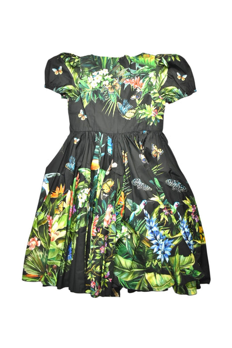 A Multicolour Short Sleeve Dresses from Dolce & Gabbana in size 11Y for girl. (Back View)