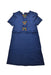 A Blue Short Sleeve Dresses from Gucci in size 12Y for girl. (Front View)