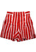 A Red Shorts from Monnalisa in size 12Y for girl. (Front View)