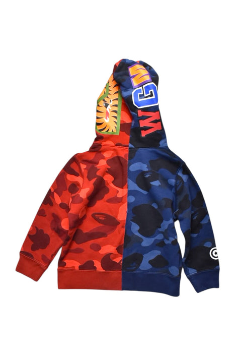 A Blue Hooded Sweatshirts from BAPE KIDS in size 3T for neutral. (Back View)
