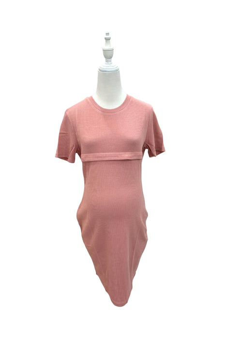 A Pink Short Sleeve Dresses from Love Baby Bump in size Maternity-M for maternity. (Back View)