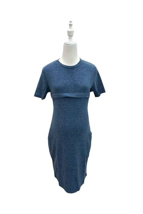 A Blue Short Sleeve Dresses from Love Baby Bump in size Maternity-M for maternity. (Back View)