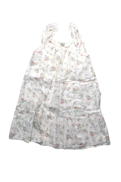 A White Sleeveless Dresses from Bonton in size 4T for girl. (Front View)