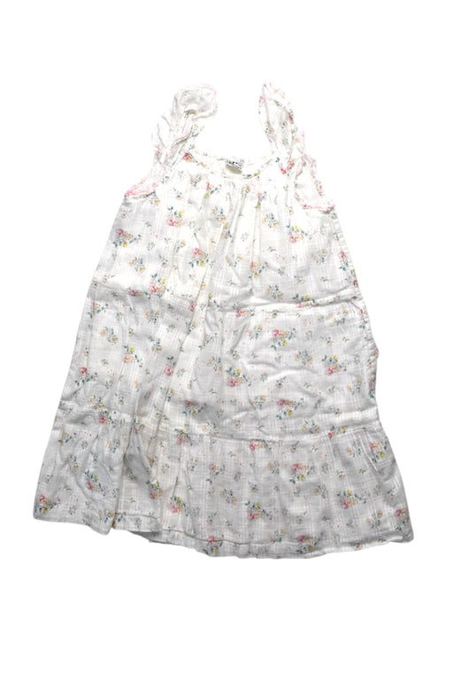 A White Sleeveless Dresses from Bonton in size 4T for girl. (Front View)