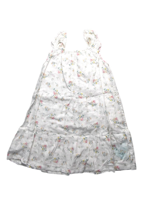 A White Sleeveless Dresses from Bonton in size 4T for girl. (Back View)