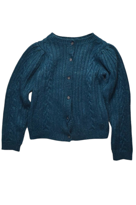 A Teal Cardigans from Velveteen in size 5T for girl. (Front View)