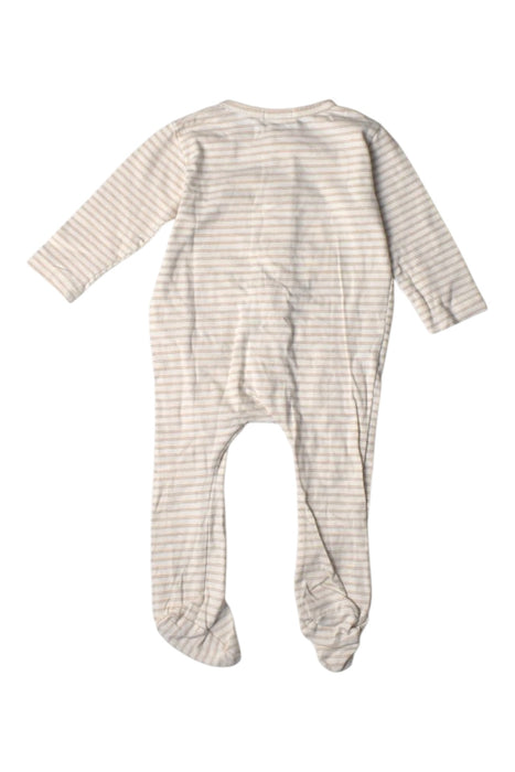 A Beige Long Sleeve Bodysuits from 1 + in the family in size 6-12M for neutral. (Back View)