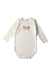 A White Long Sleeve Bodysuits from Seed in size 12-18M for girl. (Front View)