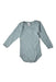 A Teal Long Sleeve Bodysuits from Petit Bateau in size 18-24M for girl. (Front View)