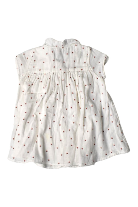 A White Short Sleeve Dresses from Petit Bateau in size 6-12M for girl. (Back View)